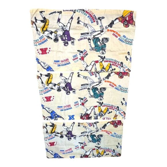 Vintage NFL Team Print Fabric American Football Retro Crafts Pillowcases Decor - Picture 2 of 8